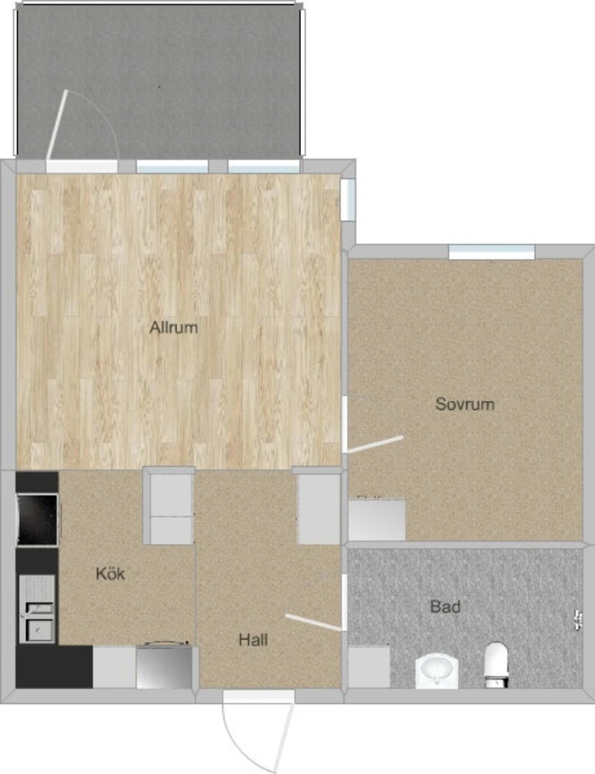 Planritning, Klockarvägen 28