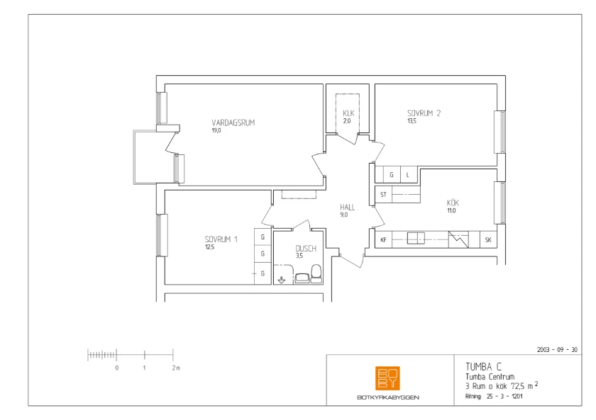 Planritning, Grödingevägen 3
