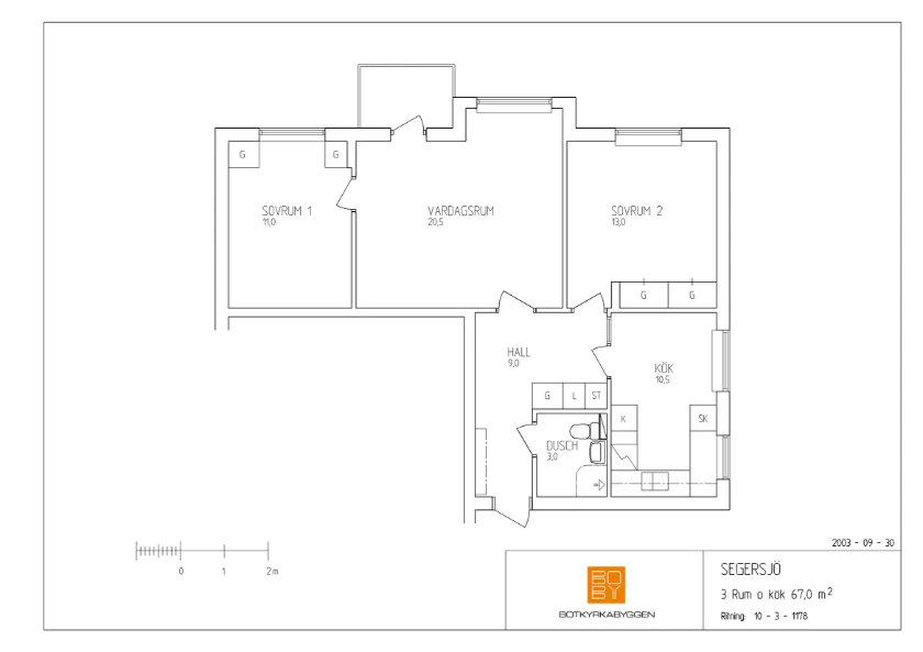 Planritning, Segersjövägen 7
