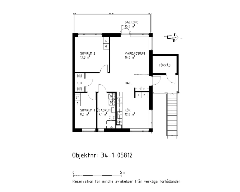 Planritning, Södra Aspövägen 9D