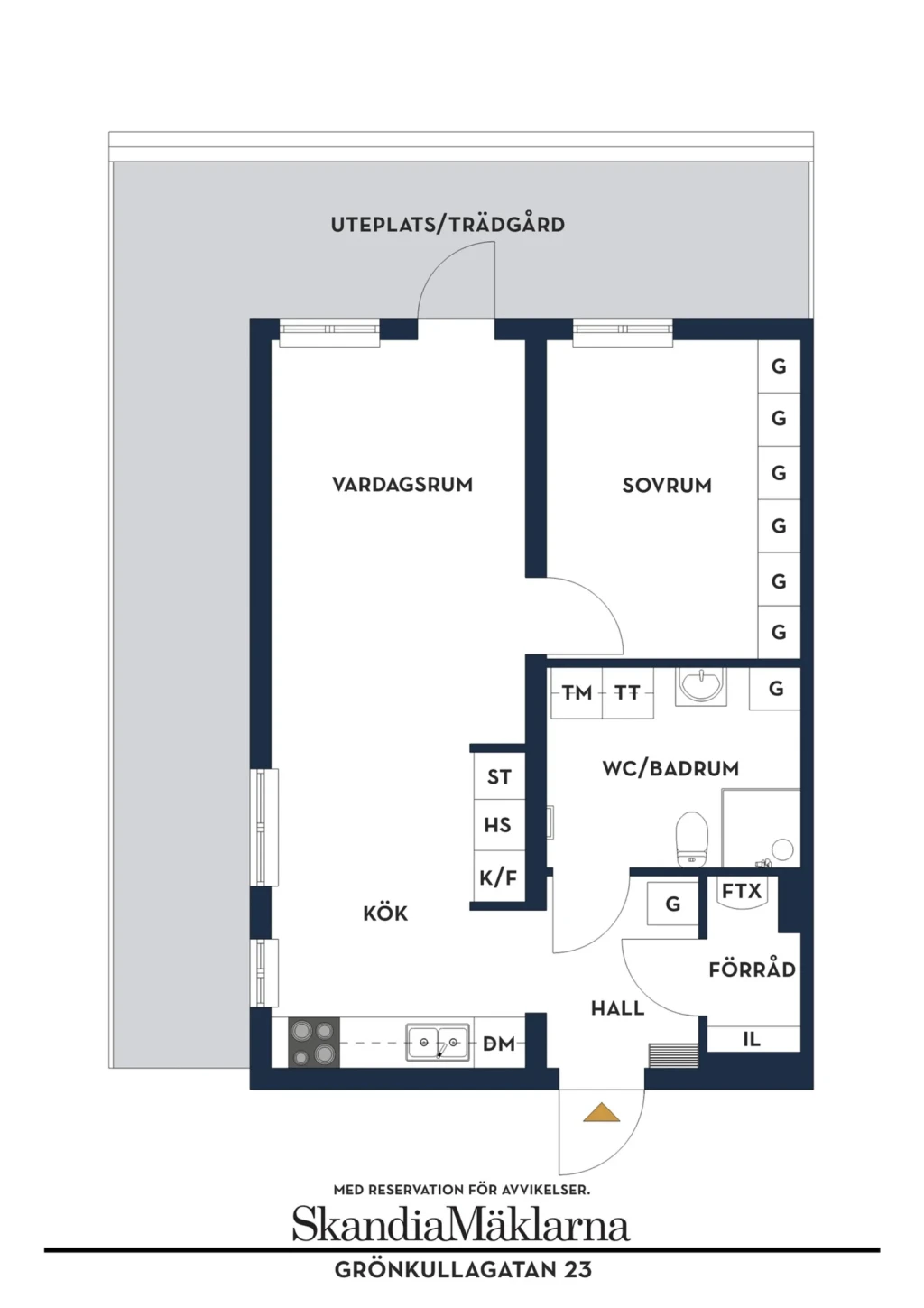Planritning, Grönkullagatan 23