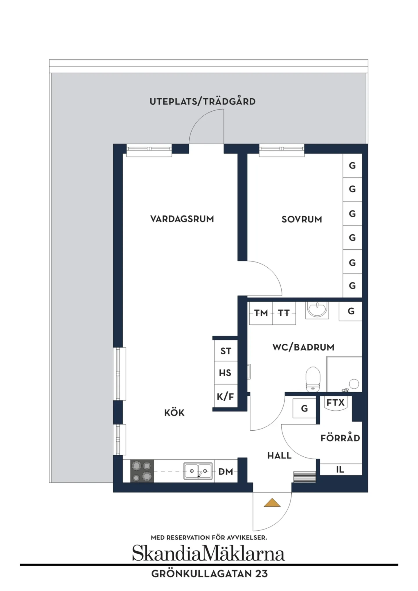Planritning, Grönkullagatan 23