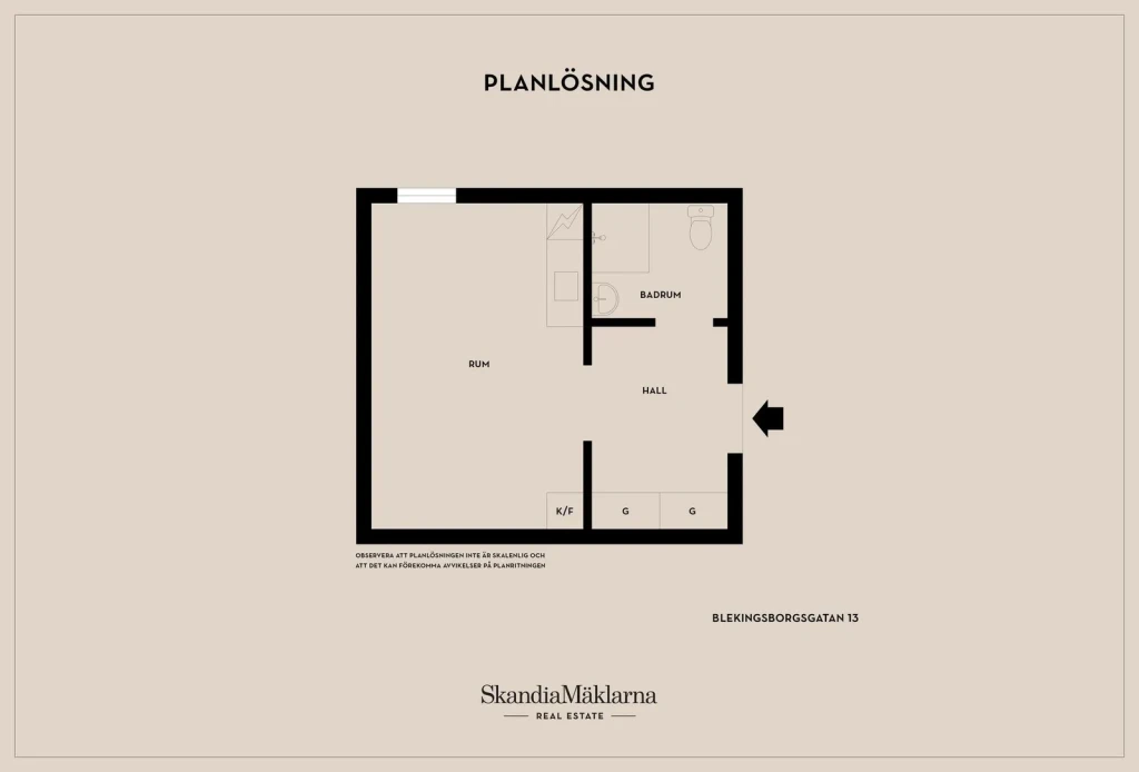 Planritning, Blekingsborgsgatan 13