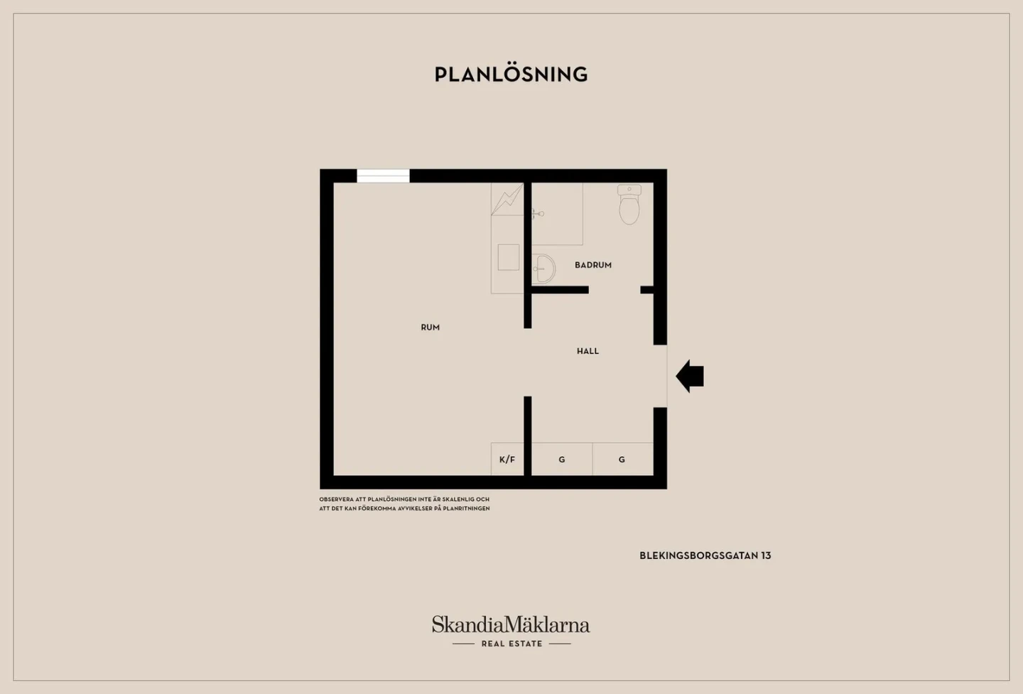 Planritning, Blekingsborgsgatan 13