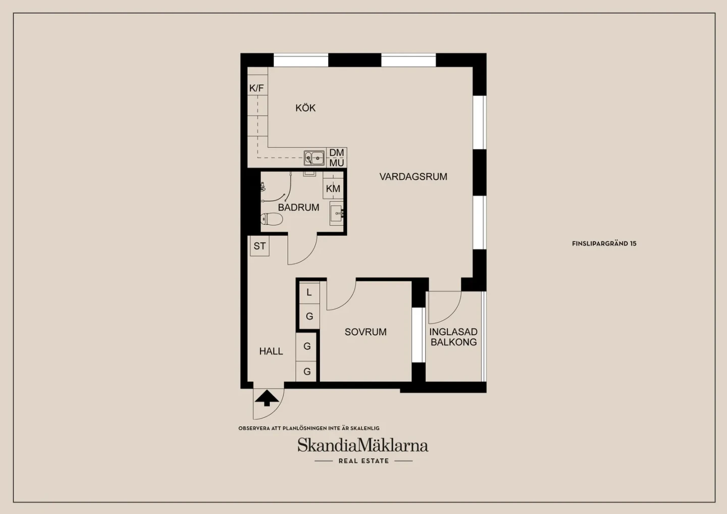 Planritning, Finslipargränd 15