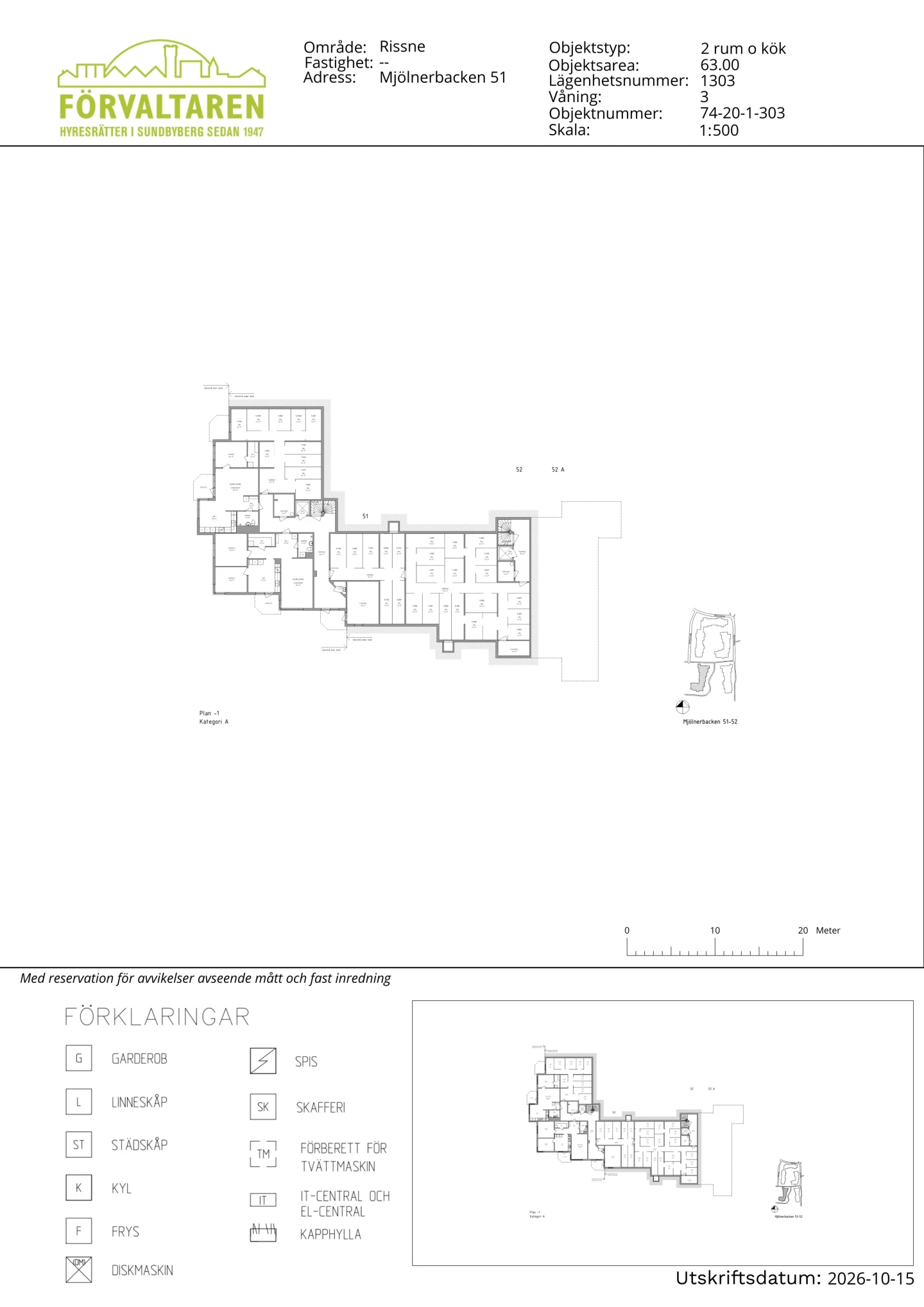Planritning, Mjölnerbacken 51