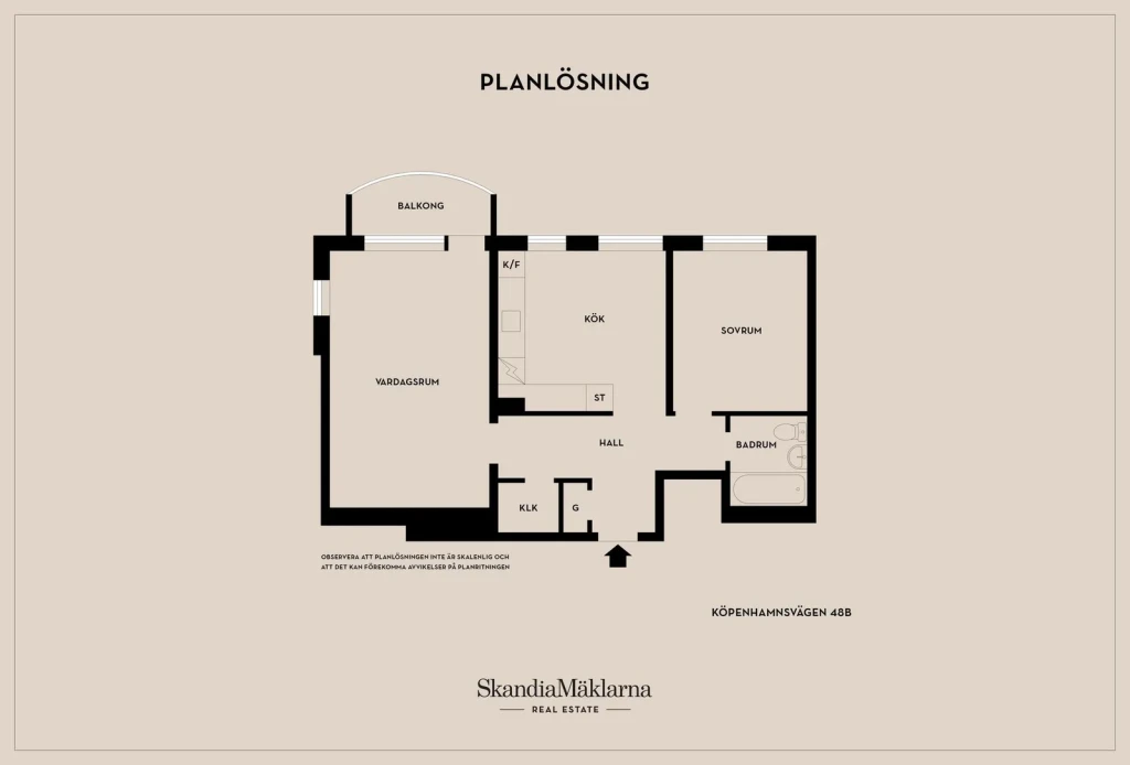 Planritning, Köpenhamnsvägen 48B