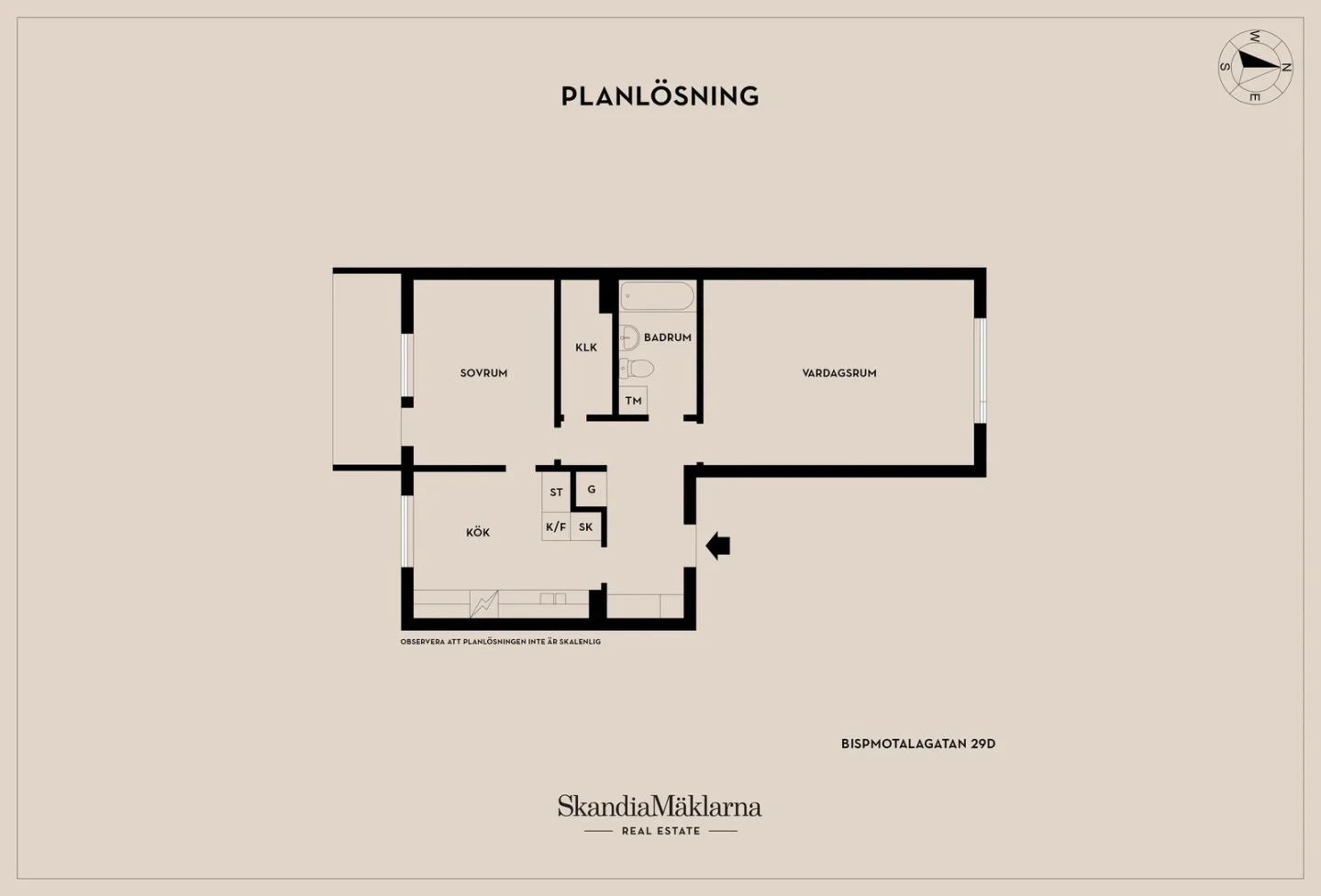 Planritning, Bispmotalagatan 29D
