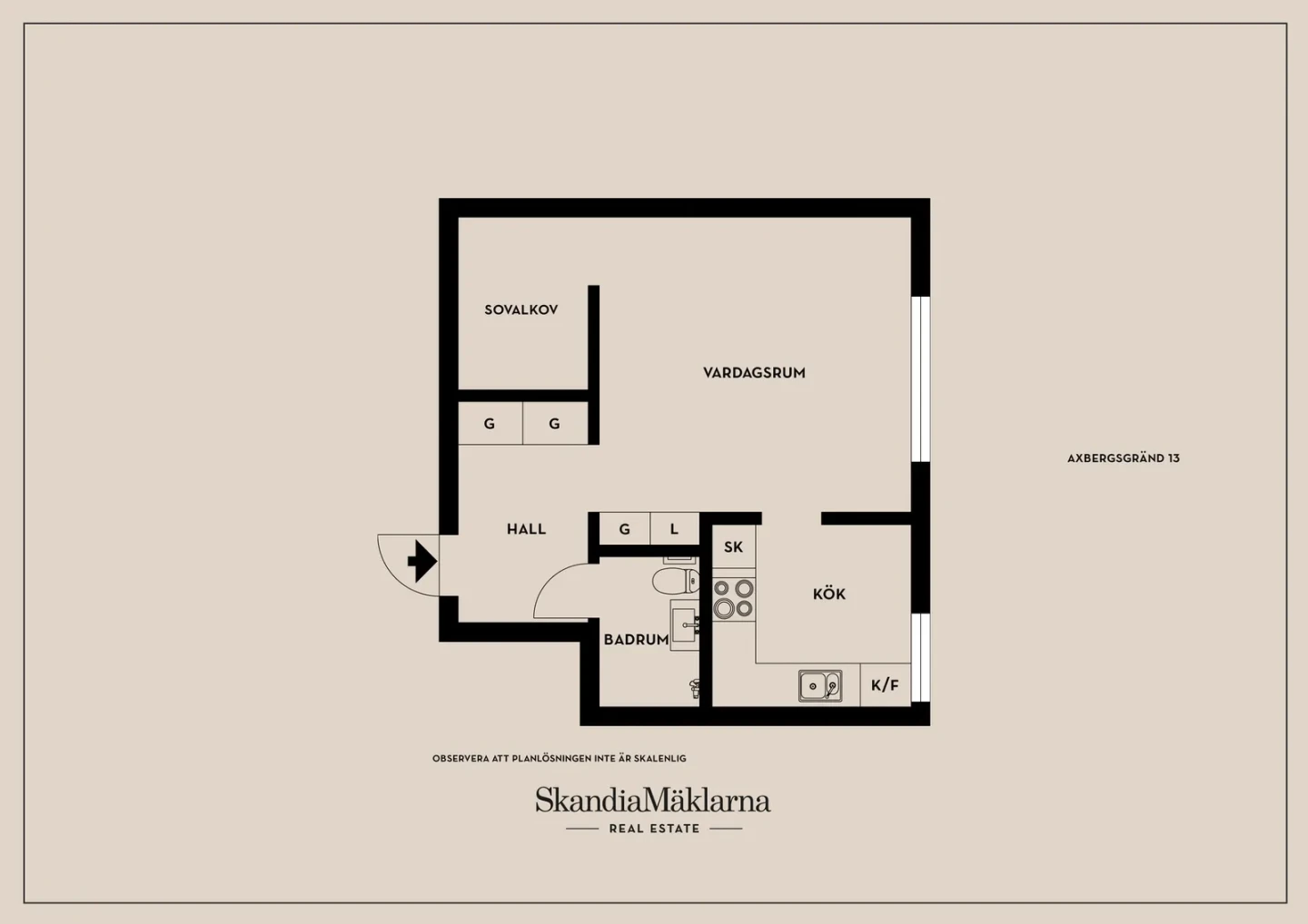 Planritning, Axbergsgränd 13