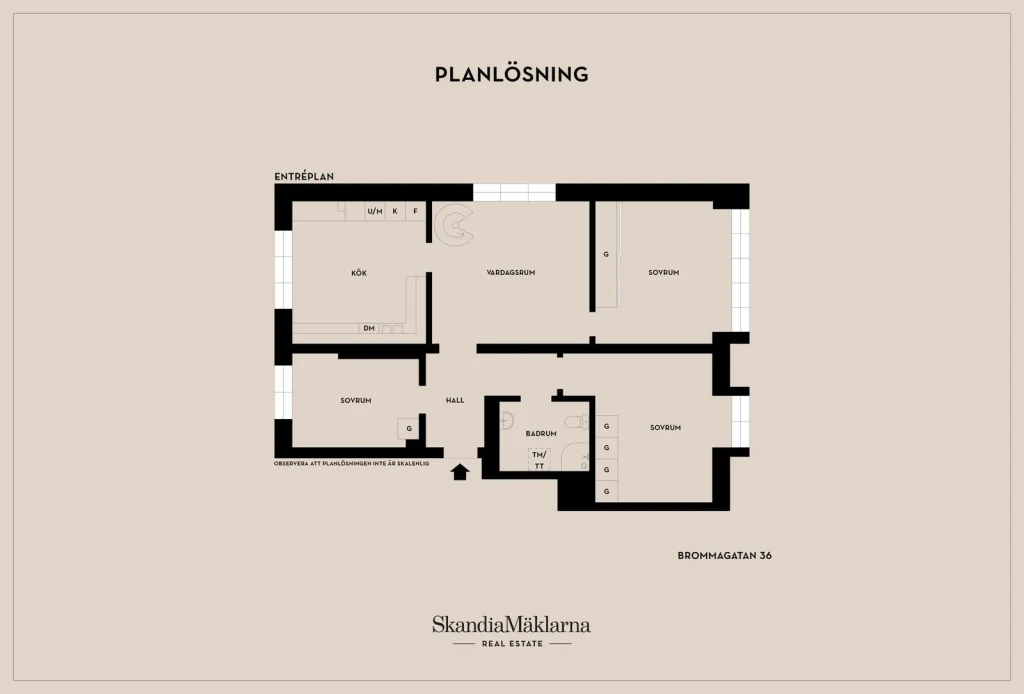 Planritning, Brommagatan 36