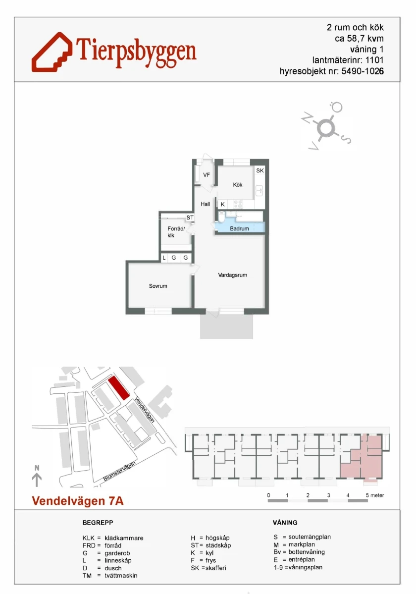 Planritning, Vendelvägen 7A