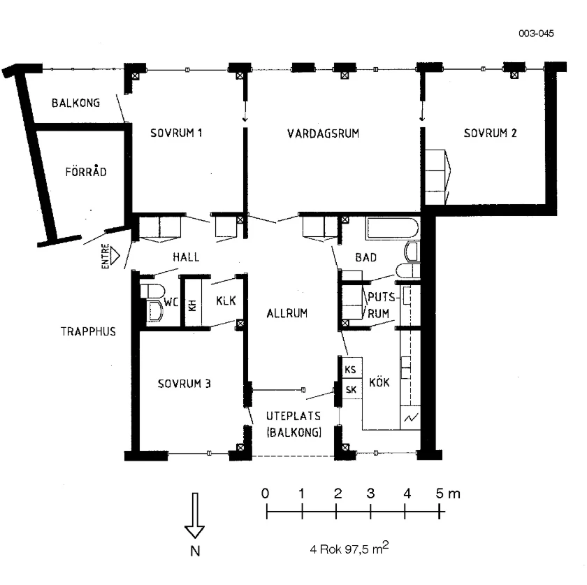 Planritning, Kantarellvägen 18