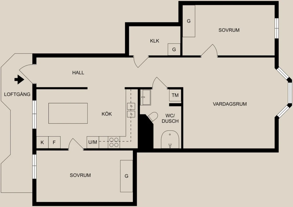 Planritning, Sandgatan 22A