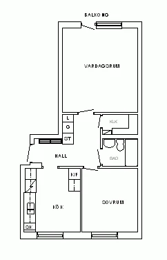 Planritning, Åsbäcksgatan 34 B