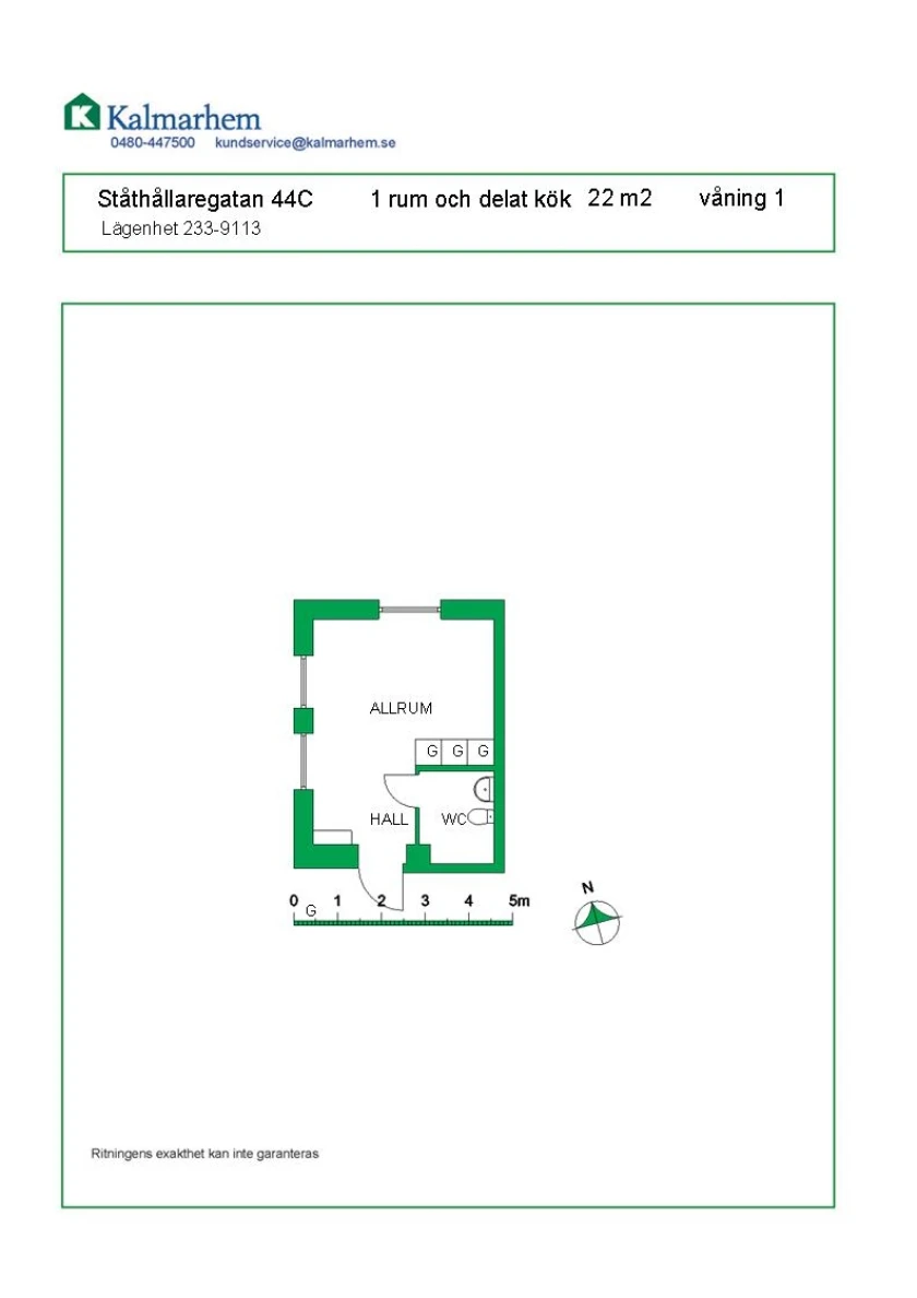 Planritning, Ståthållaregatan 44C