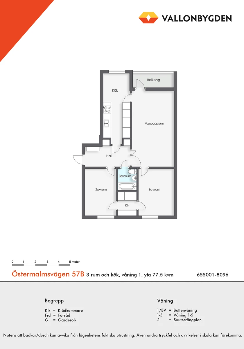 Planritning, Östermalmsvägen 57B