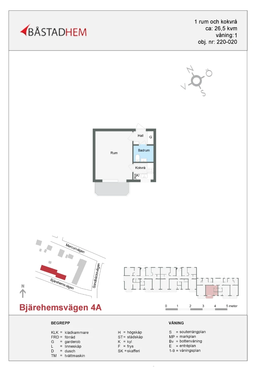 Planritning, Bjärehemsvägen 4A