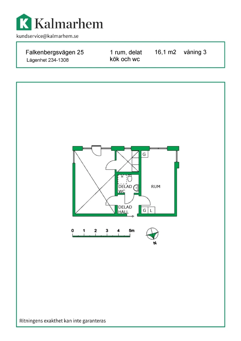 Planritning, Falkenbergsvägen 25