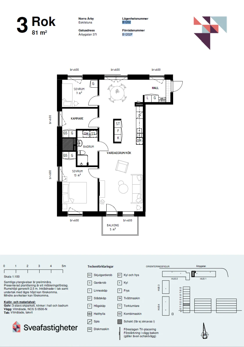 Planritning, Årbygatan 37I