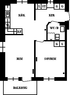 Planritning, Rullstensgatan 15