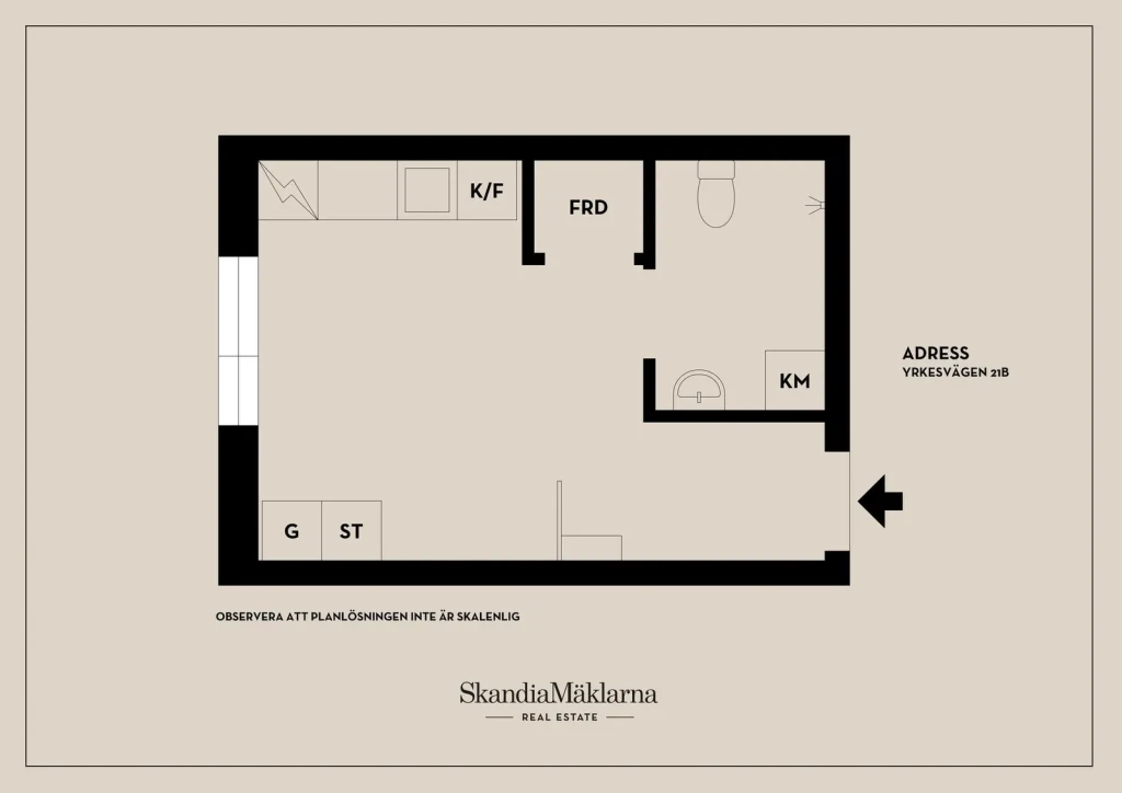 Planritning, Yrkesvägen 21B