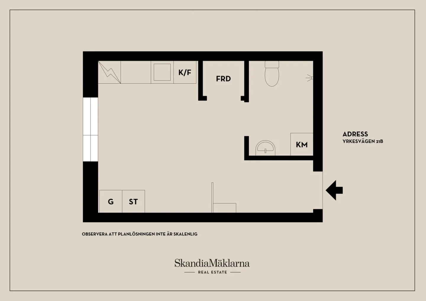 Planritning, Yrkesvägen 21B