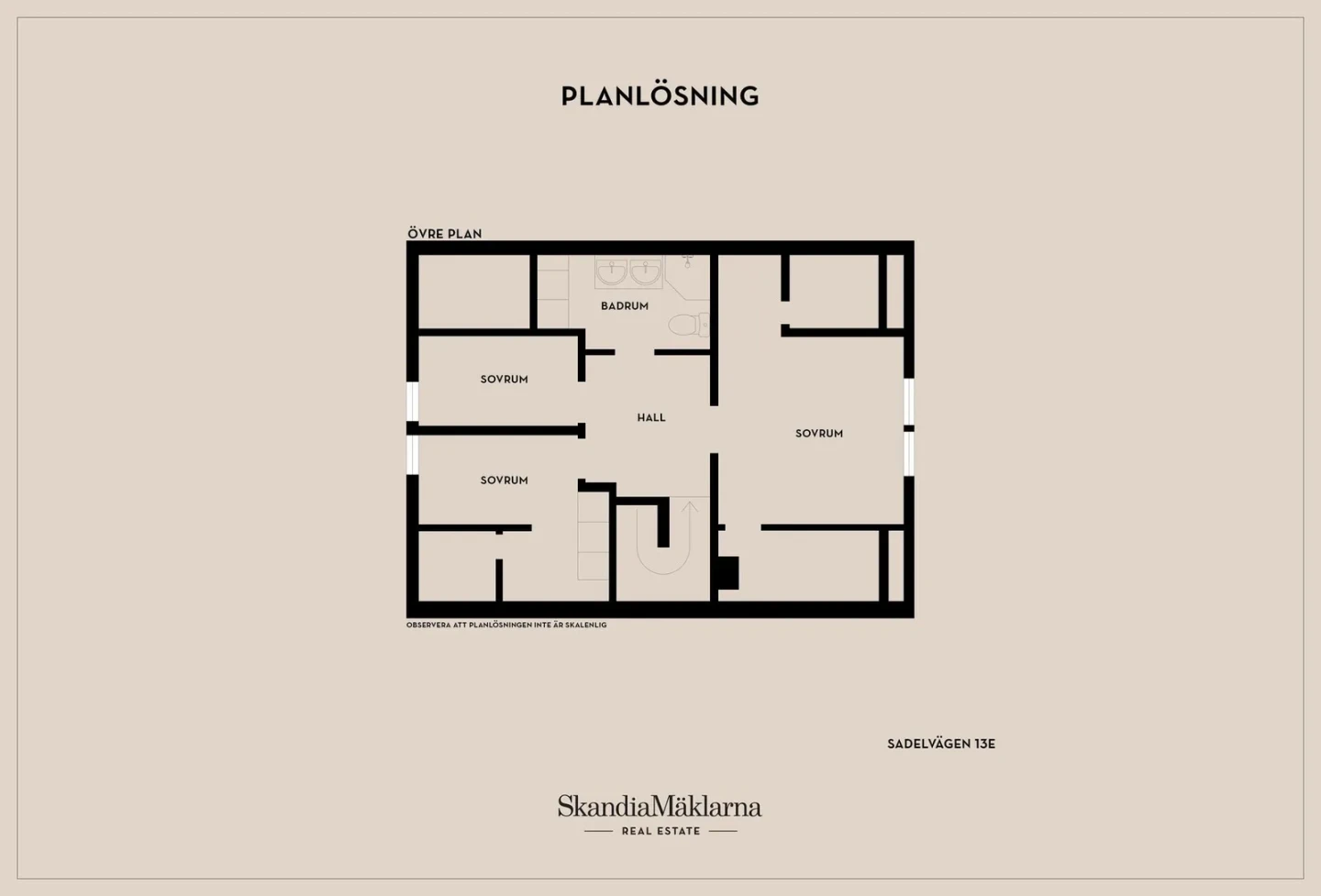 Planritning, Sadelvägen 13E