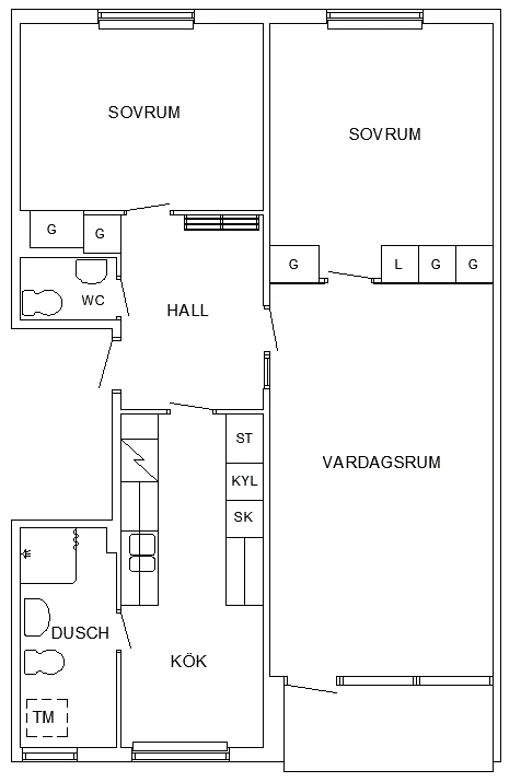 Planritning, Köpmangatan 27 A