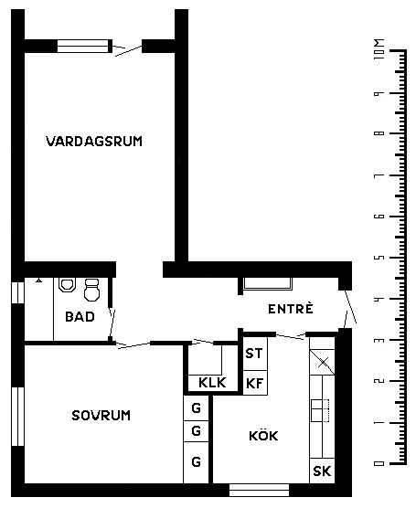Planritning, Lindängsgatan 33B