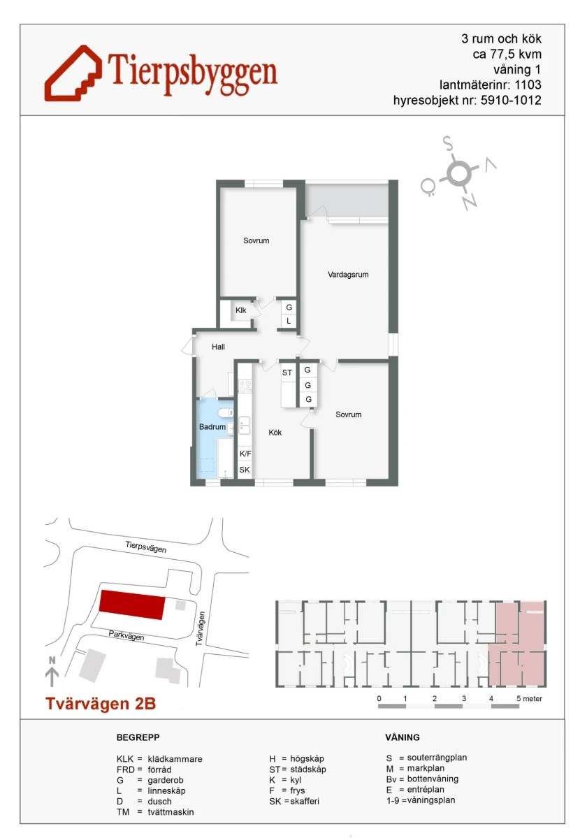Planritning, Tvärvägen 2B