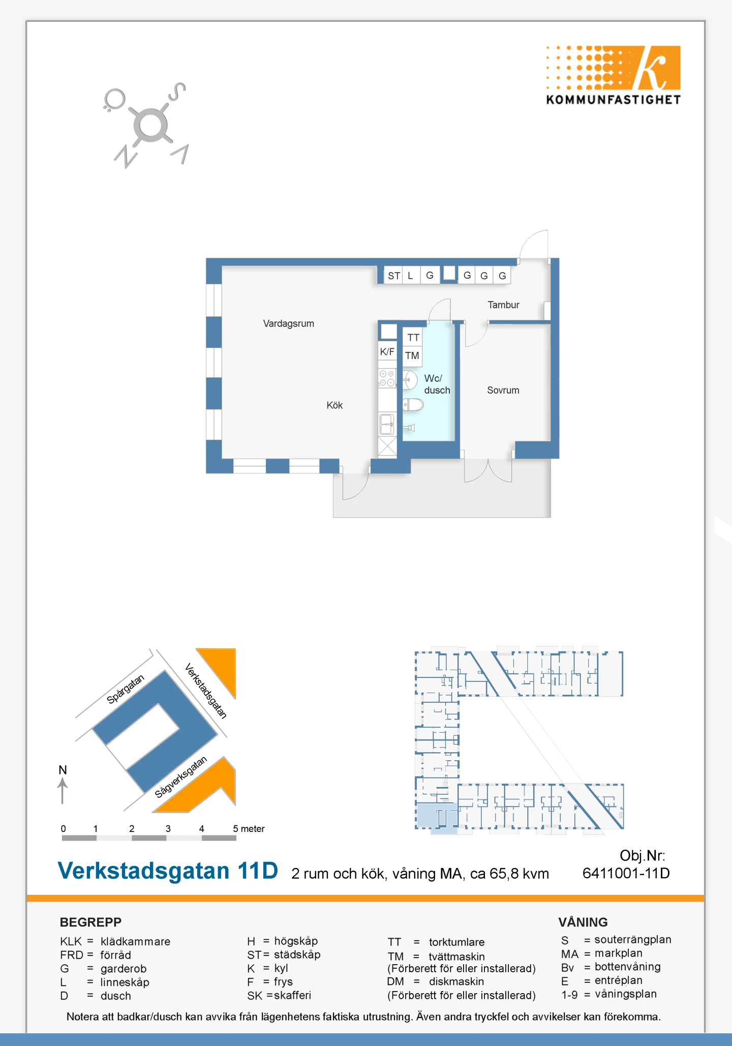 Planritning, Verkstadsgatan 11 D