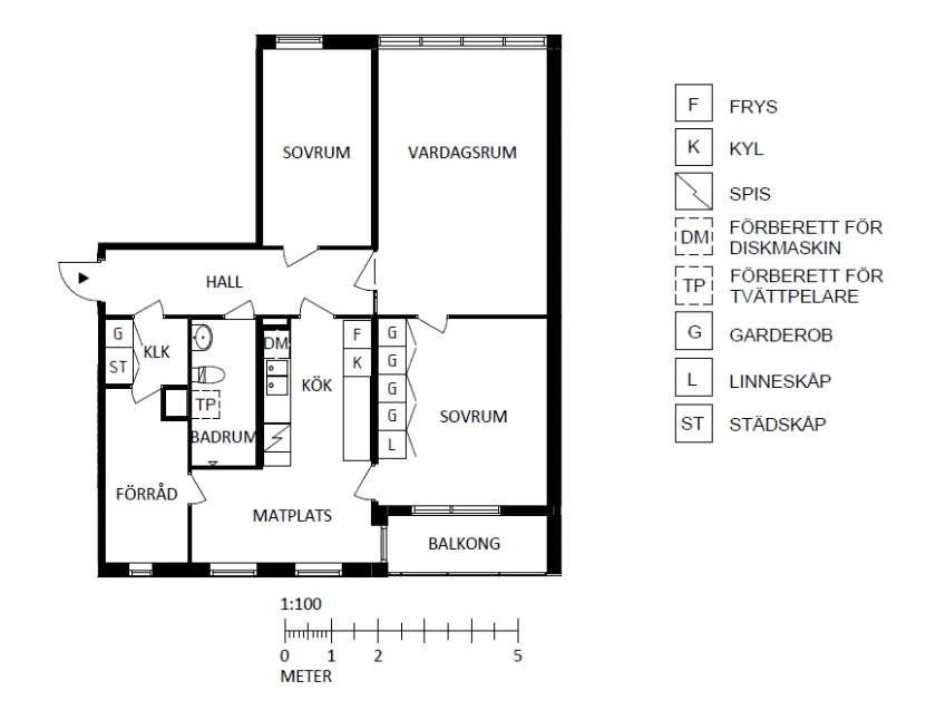 Planritning, Mjölkuddsvägen 157