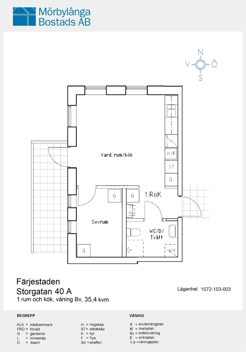 Planritning, Storgatan 40A