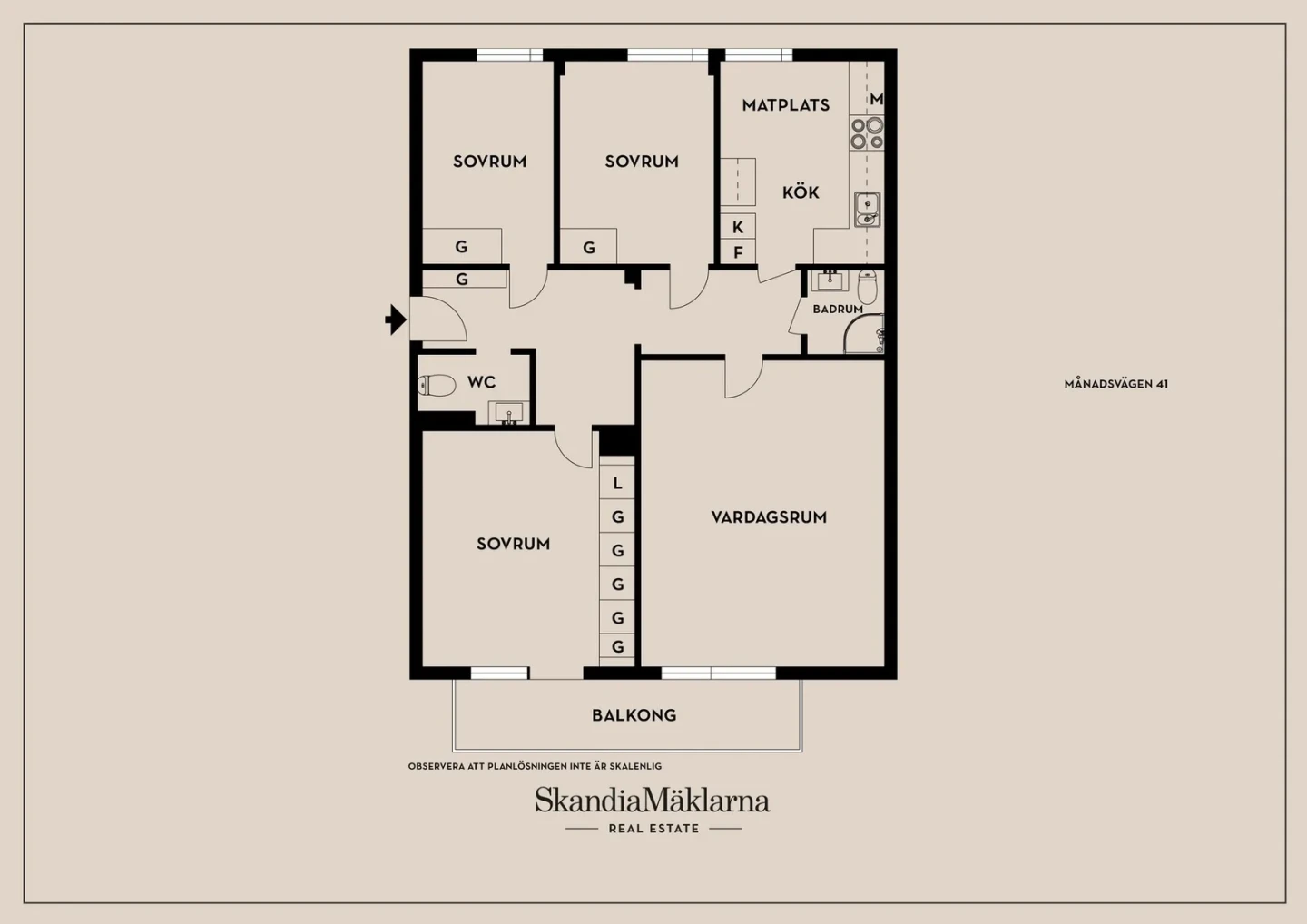Planritning, Månadsvägen 41