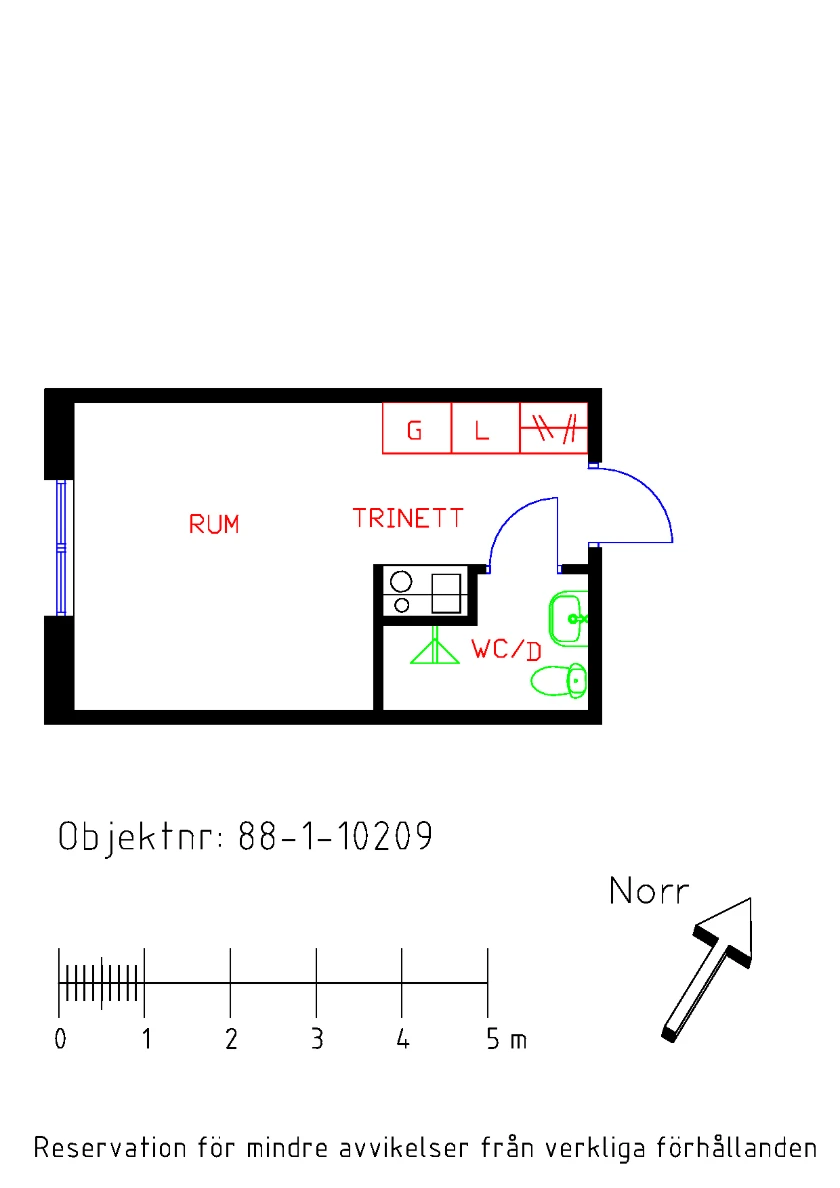 Planritning, Norra Trängallén 6A