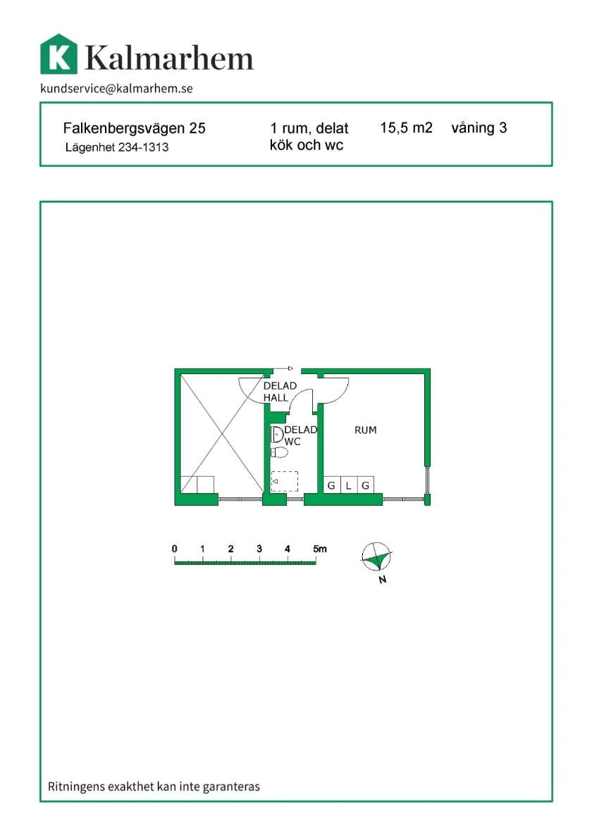 Planritning, Falkenbergsvägen 25