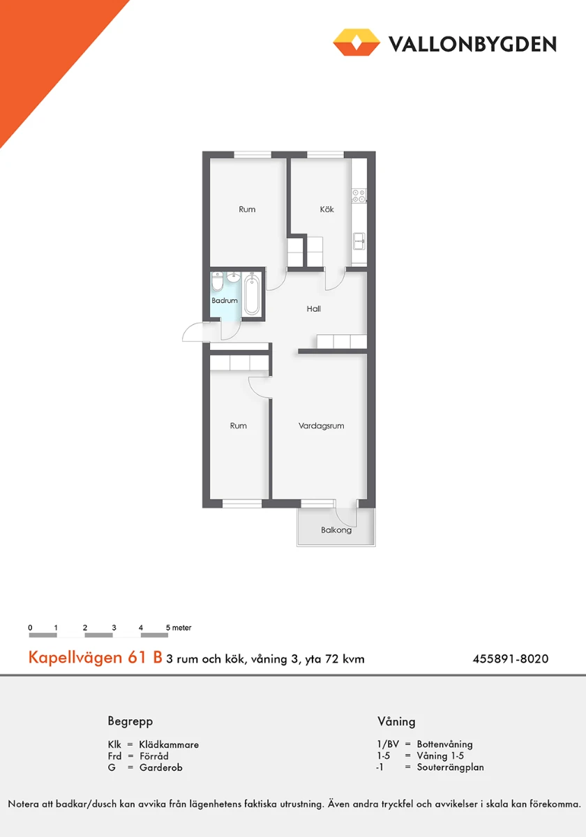 Planritning, Kapellvägen 61B