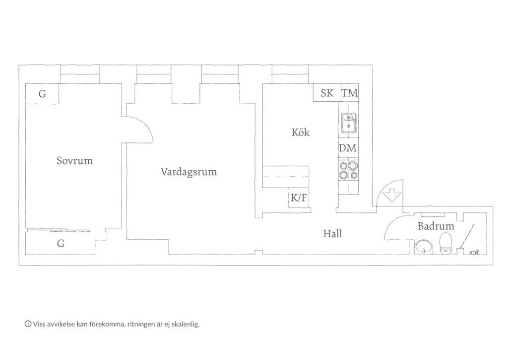 Planritning, Erik Dahlbergsgatan 26B