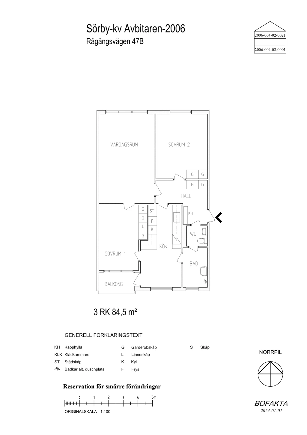 Planritning, Rågångsvägen 47B