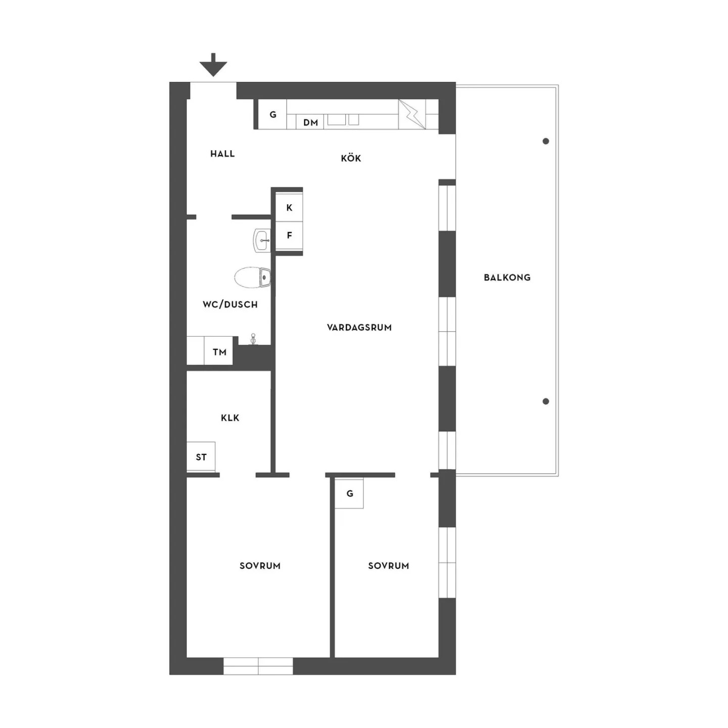 Planritning, Rundbäcksgatan 6