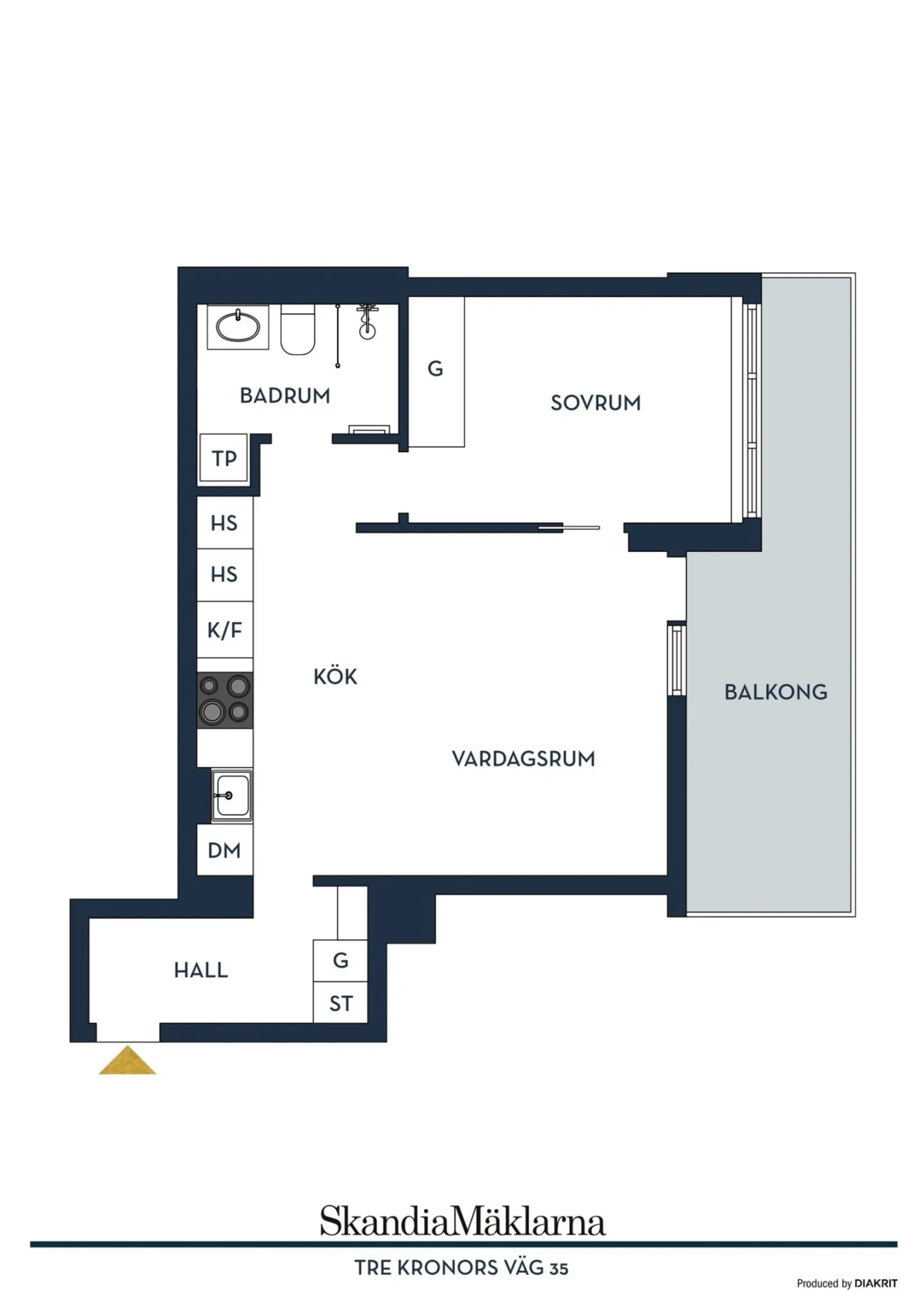 Planritning, Tre kronors väg 35