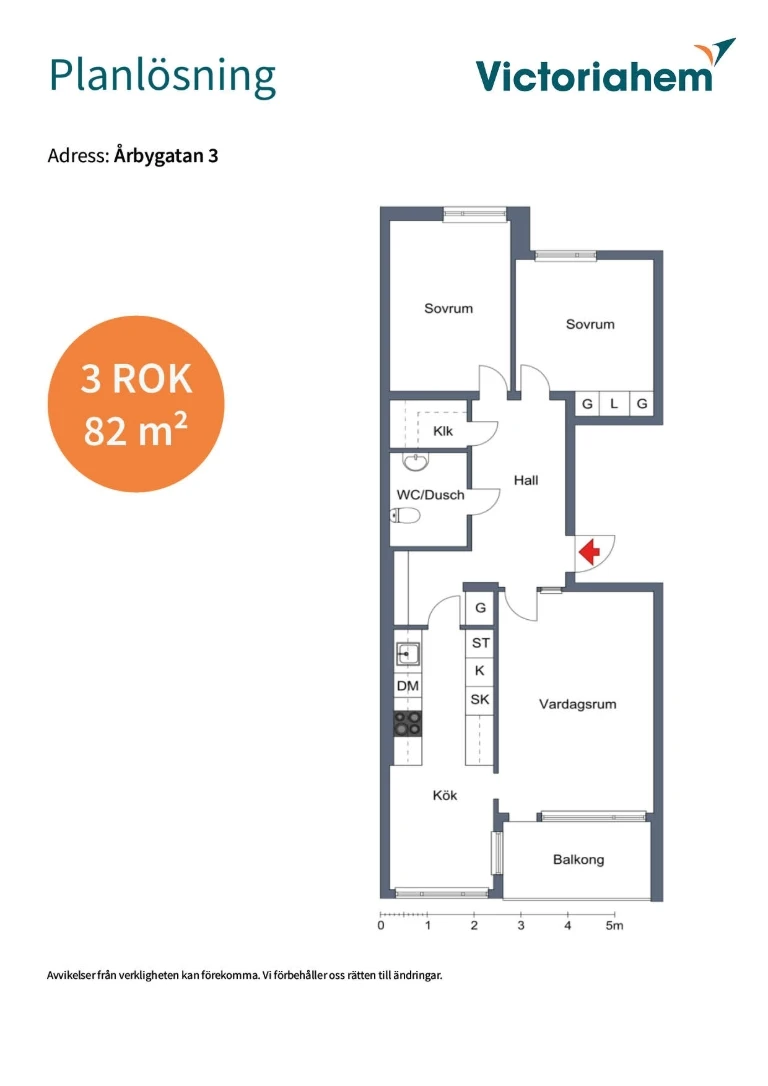 Planritning, Årbygatan 3A