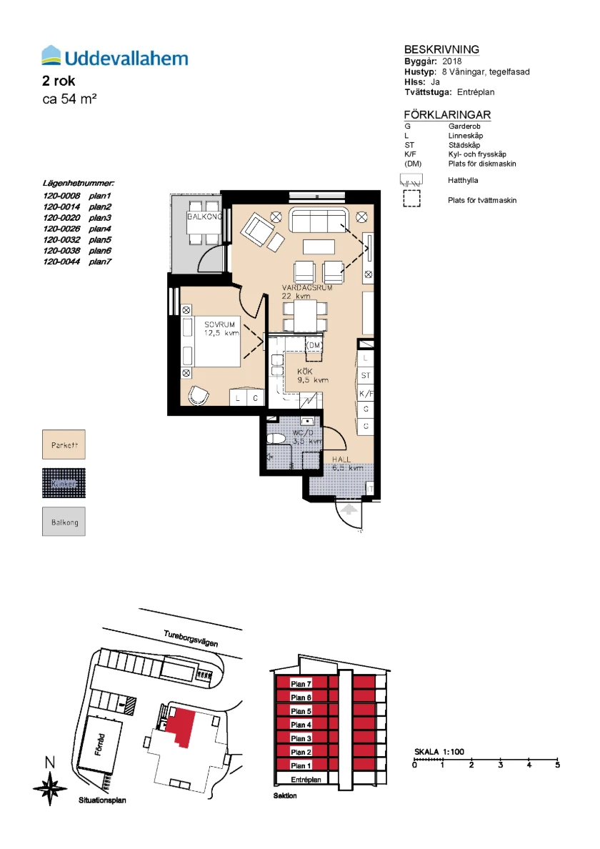 Planritning, Tureborgsvägen 23