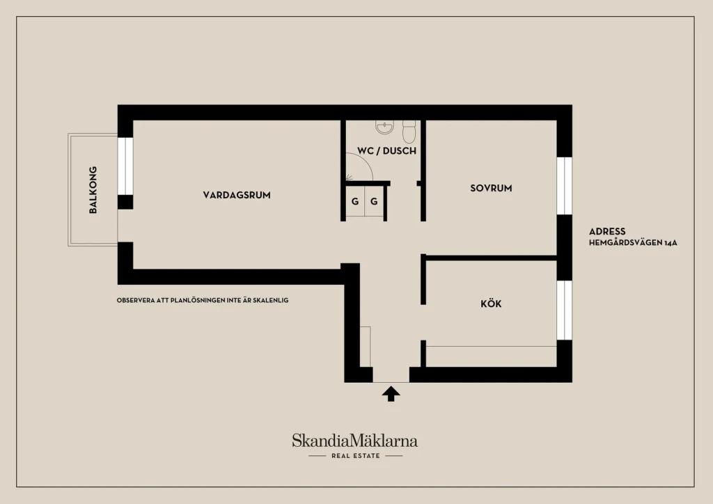 Planritning, Hemgårdsvägen 14A