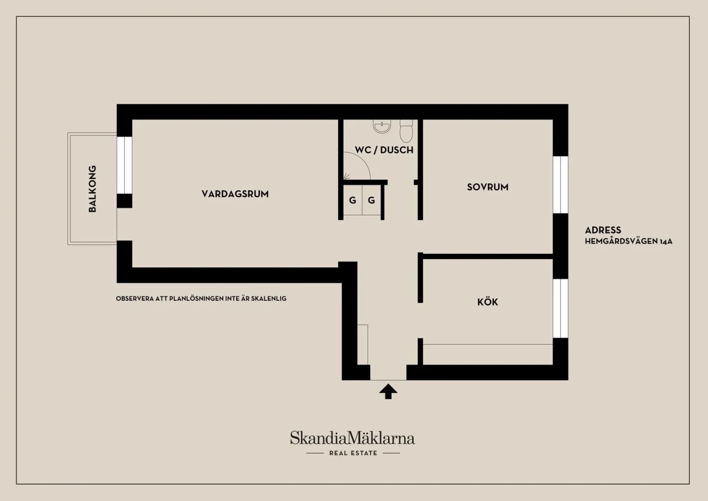 Planritning, Hemgårdsvägen 14A