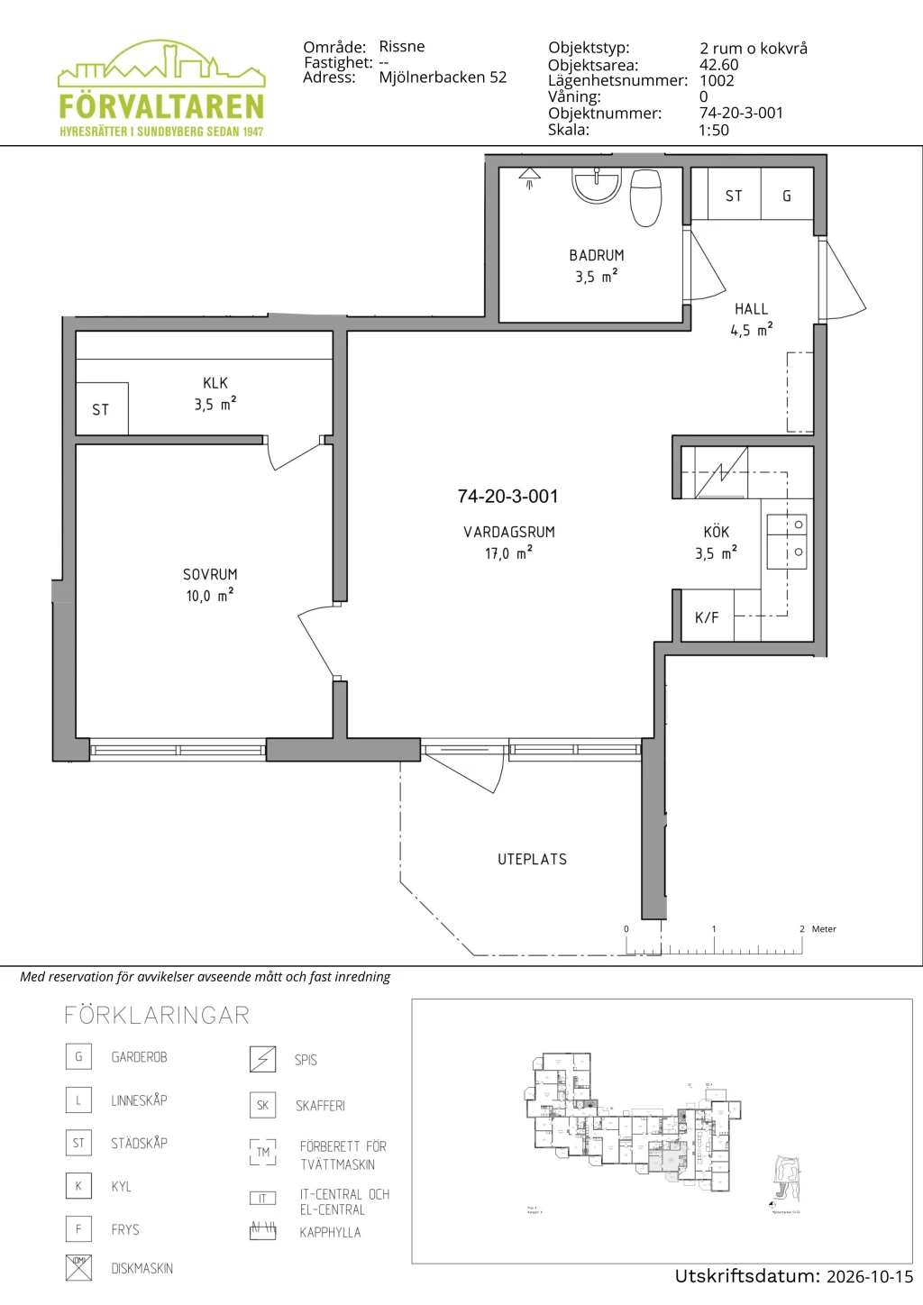 Planritning, Mjölnerbacken 52