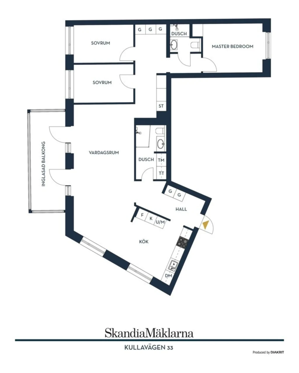 Planritning, Kullavägen 33