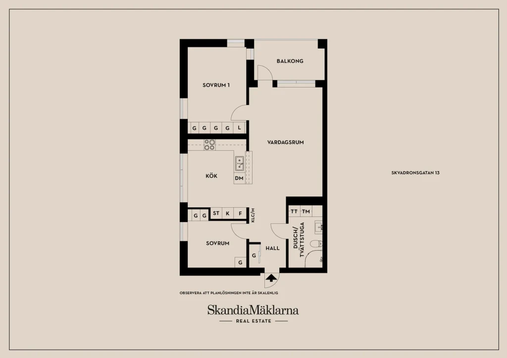 Planritning, Skvadronsgatan 13