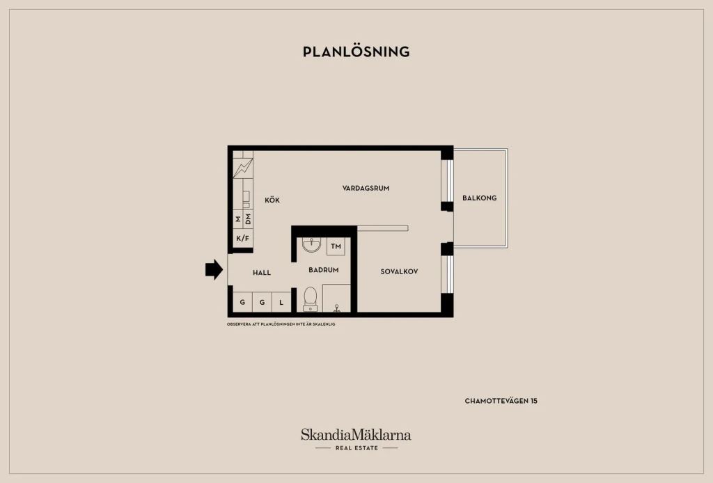 Planritning, Chamottevägen 15