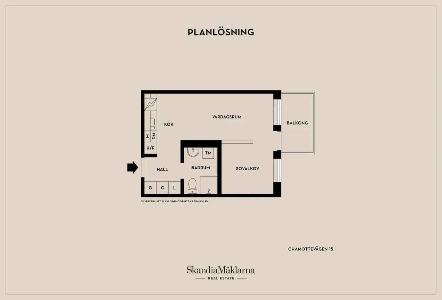 Planritning, Chamottevägen 15